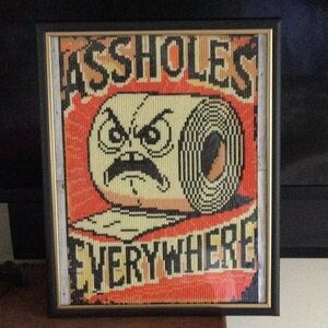 Framed 3D dot Art with Bold Design